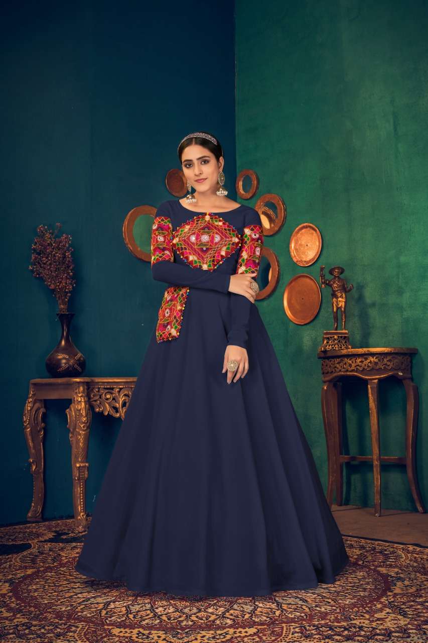 S3forever-Flory Vol-17-Georgette-Embroidery-Real-Mirror-Pearl-Work-Long-Gown-Kurti-Waist-Belt-Pocket-02